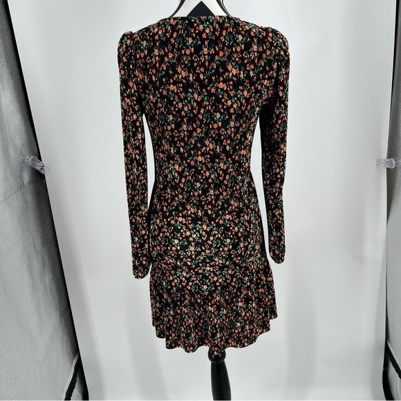 ASOS Long Sleeve Pleated Floral Dress Size 6 - Picture 8 of 8